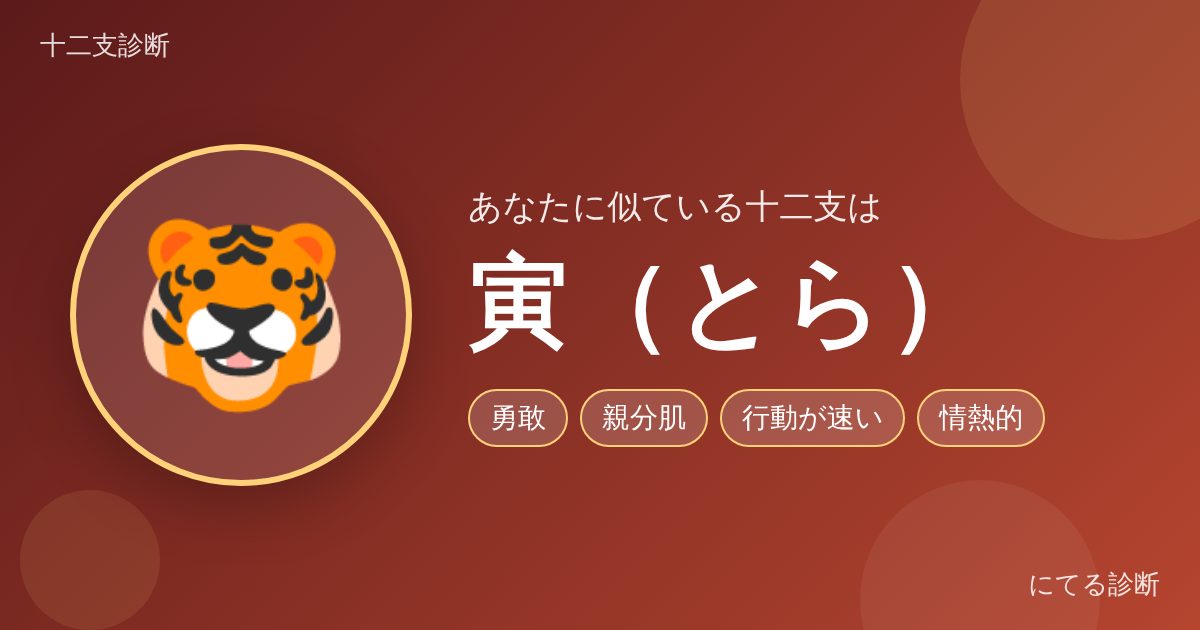 寅（とら）（十二支診断の結果）