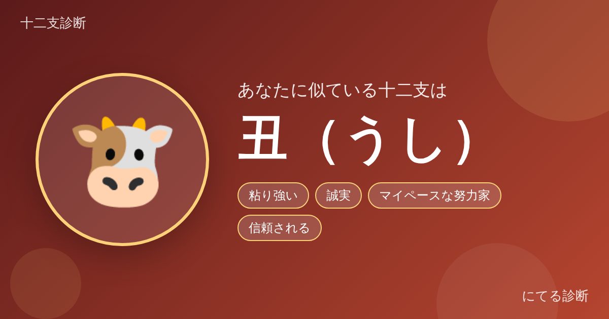 丑(うし)(十二支診断の結果)
