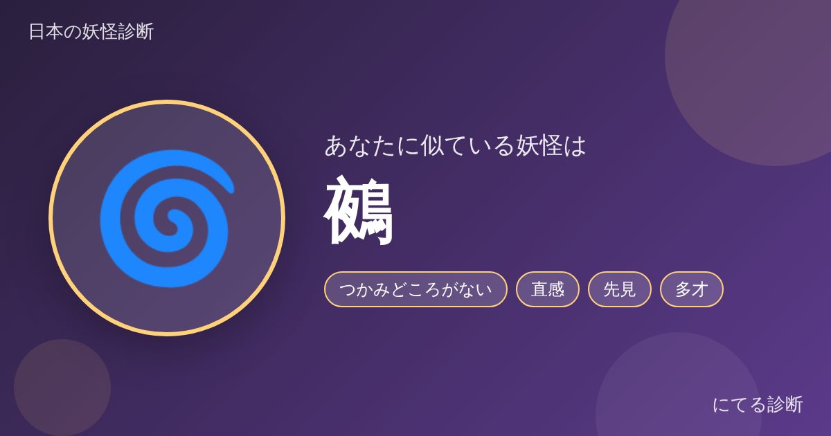 鵺（日本の妖怪診断の結果）